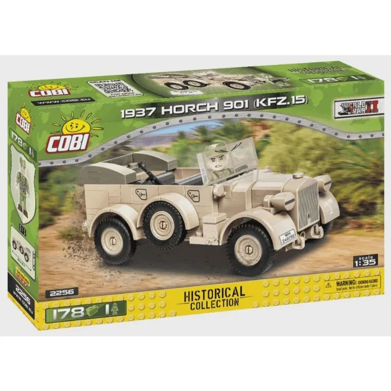 Veículo Militar Alemão 1937 Horch 901 (KFZ.15) - Blocos de Montar 178 Peças - World War ii - cobi