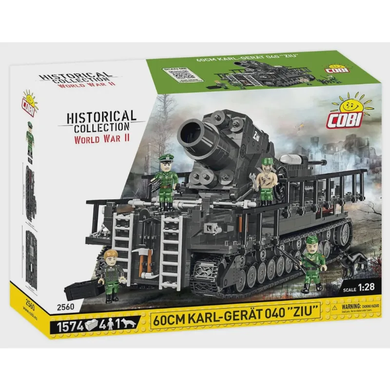 Artilharia Autopropulsada de Cerco Alemão 60CM Karl-Gerat 040 Ziu - Blocos de Montar 1574 Peças - World War ii - cobi