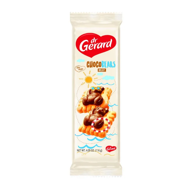 Biscoito Importado Chocobears Leite Dr Gerard 116g