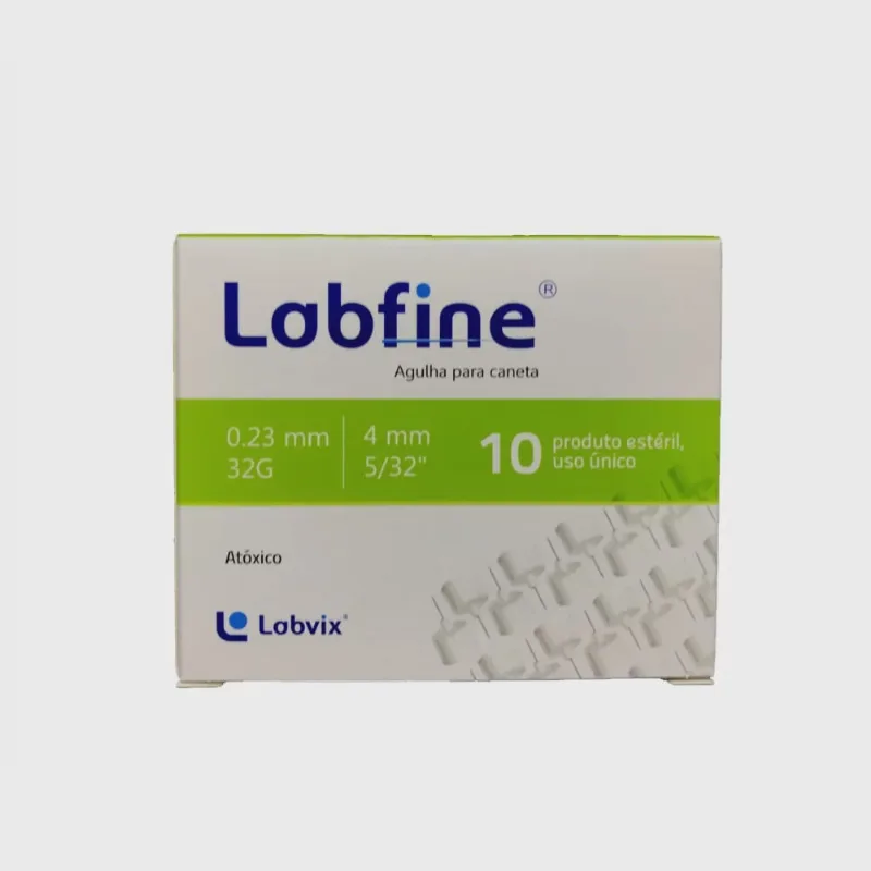 Agulha caneta labfine 4MM verde com 10