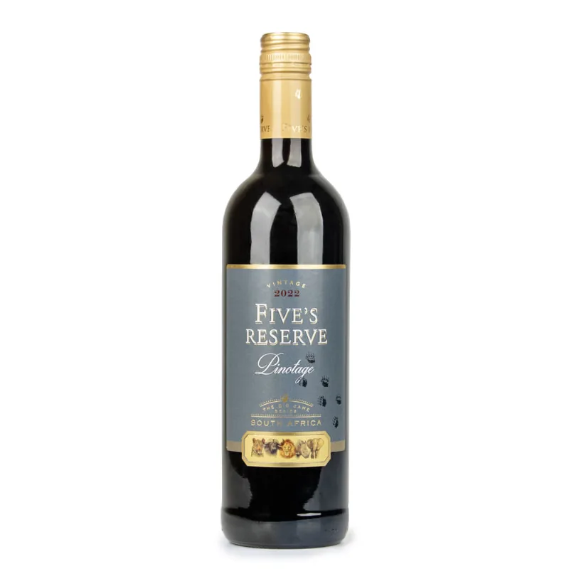 Vinho Tinto Sul Africano Five's Reserve Pinotage Garrafa 750ml