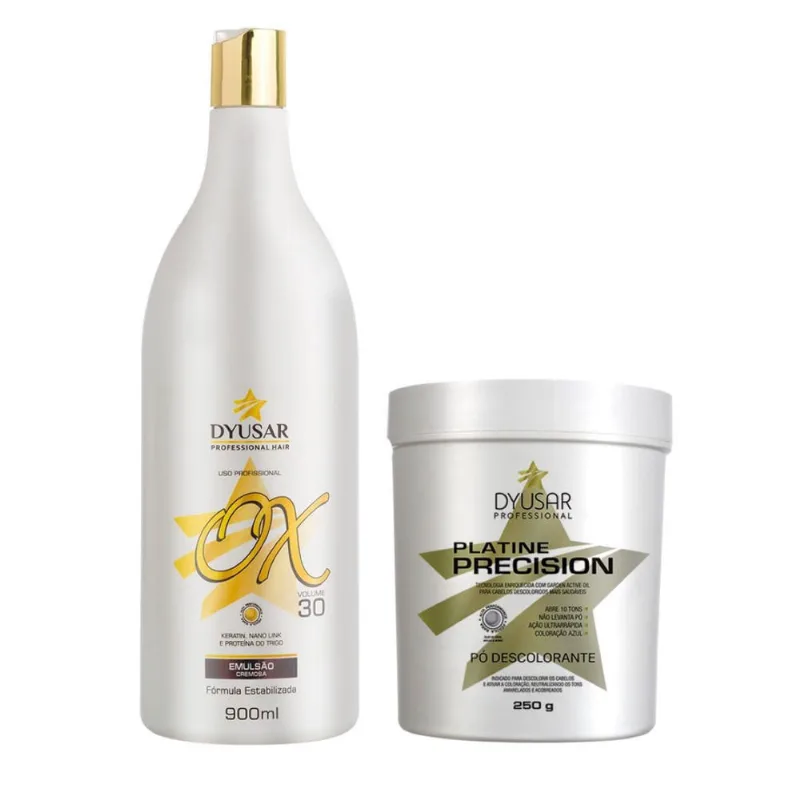 Kit Pó Descolorante Platine Precision Blue 250G E Ox 30 Vol.