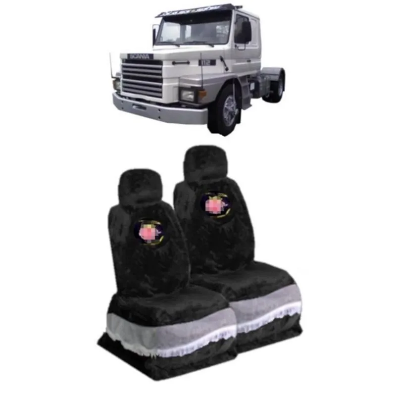 Capa De Banco Chinil Com Logo Para Scania 112 113 Preto