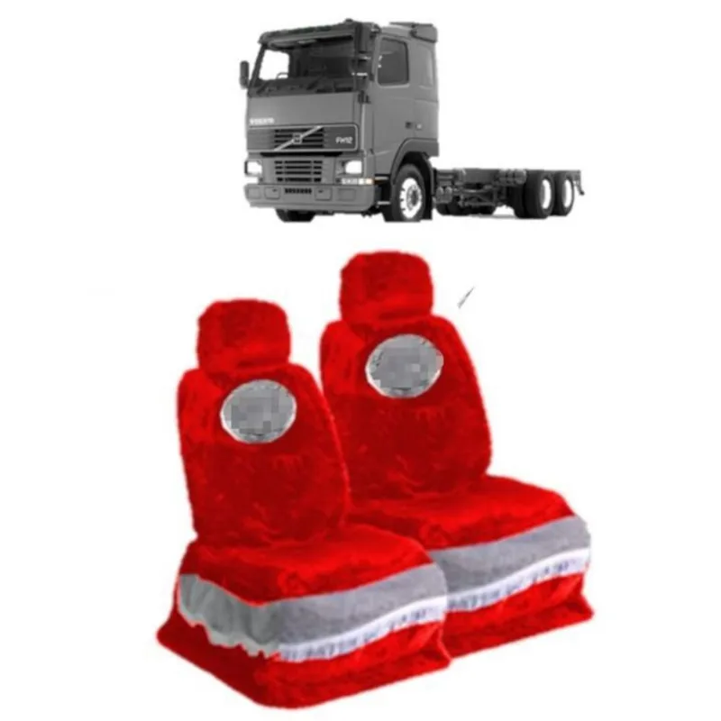 Capa Banco Chinil Com Logo Para Volvo Fh Após 2016 Vermelho