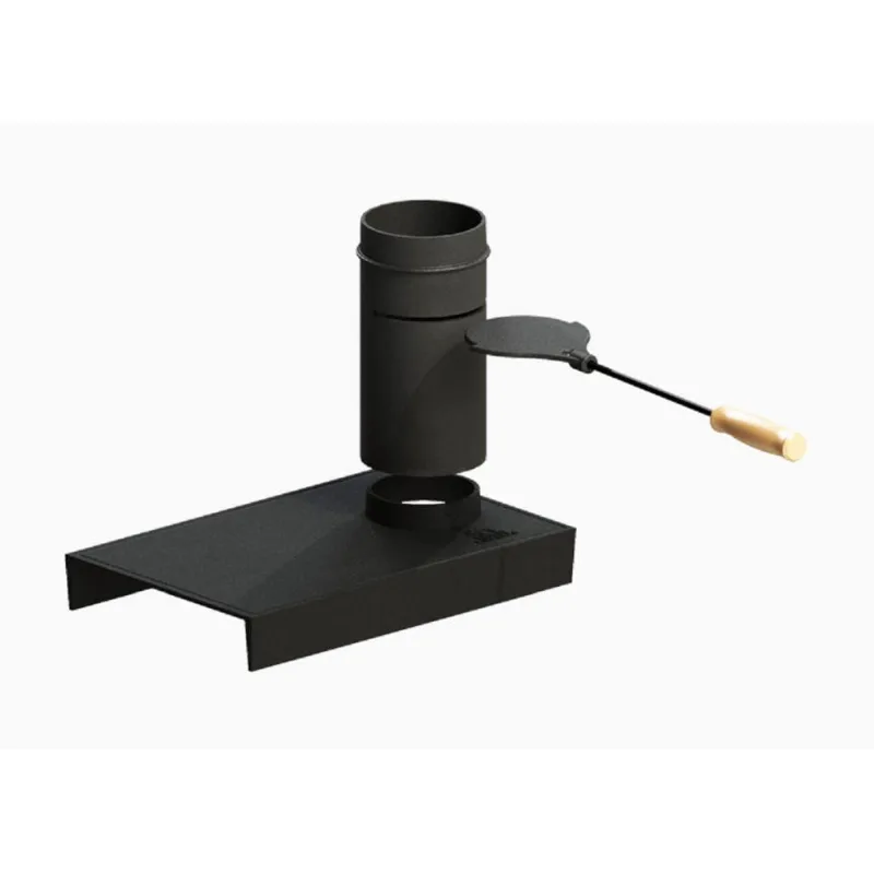 Conjunto Chaminé RB em Ferro Fundido Tubo, Base e Lingueta
