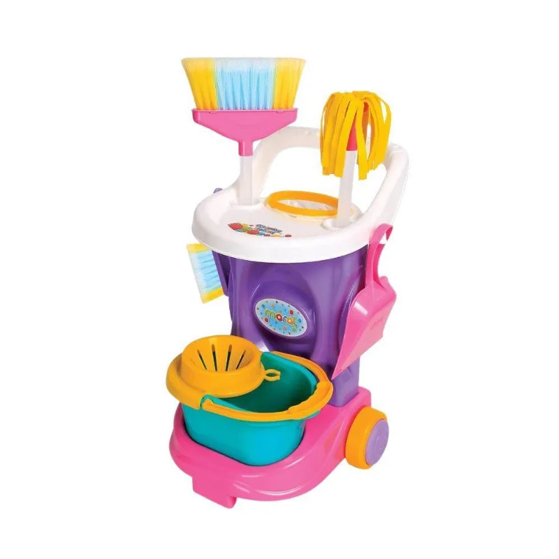Carrinho De Limpeza Infantil Completo Com 06 Acessórios - Maral