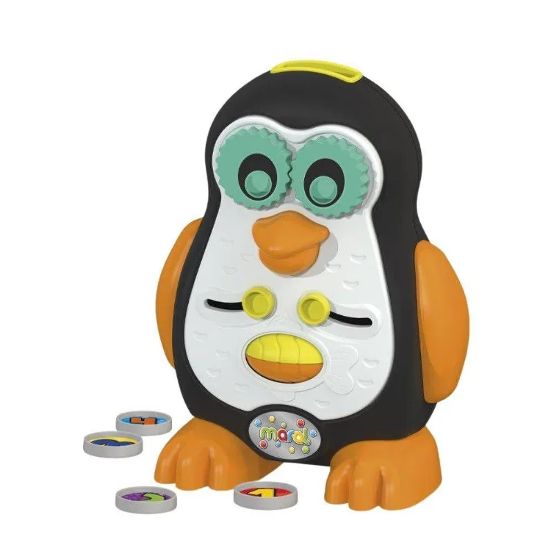 Brinquedo Educativo Infantil Pinguim Didático Com Desenvolvimento Cognitivo Maral
