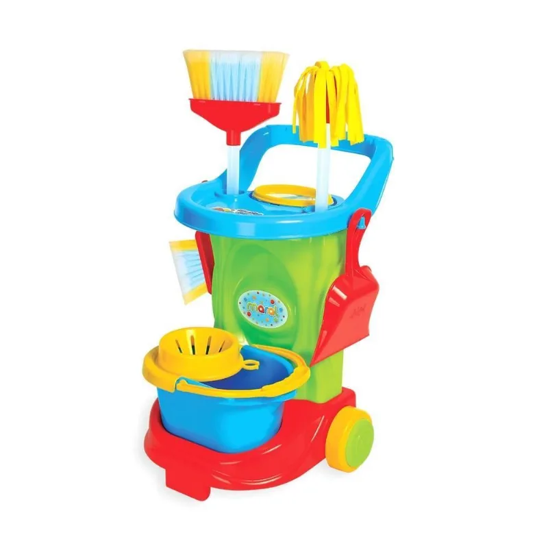 Carrinho De Limpeza Infantil Completo Limpa De Verdade - Maral