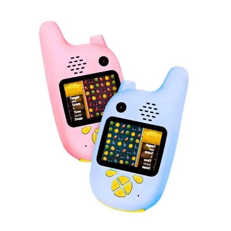 Kit 2 Walkie Talkie Infantil C/ Câmera Digital Efeitos Jogos