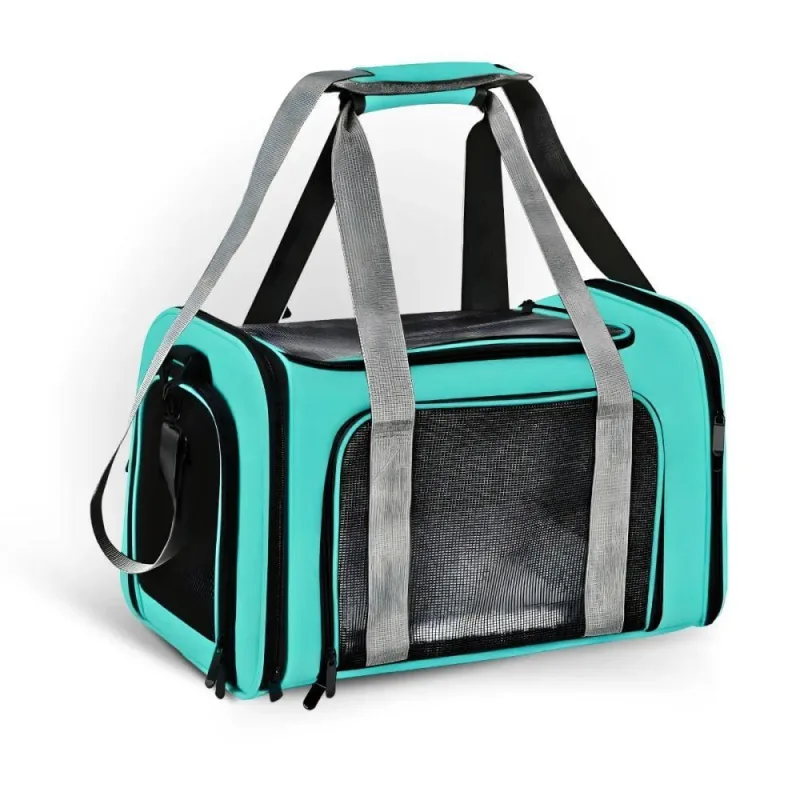 Bolsa de Viagem para Transporte Pet Verde Alças Ajustáveis 1 Unidade - OUTRAS