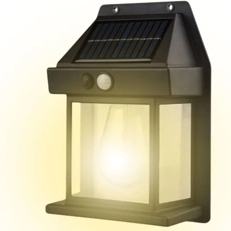 Luminária Solar Externa Arandela Energia Solar Sensor de Presença 3 Modos de Luz Recarregável - OUTRAS