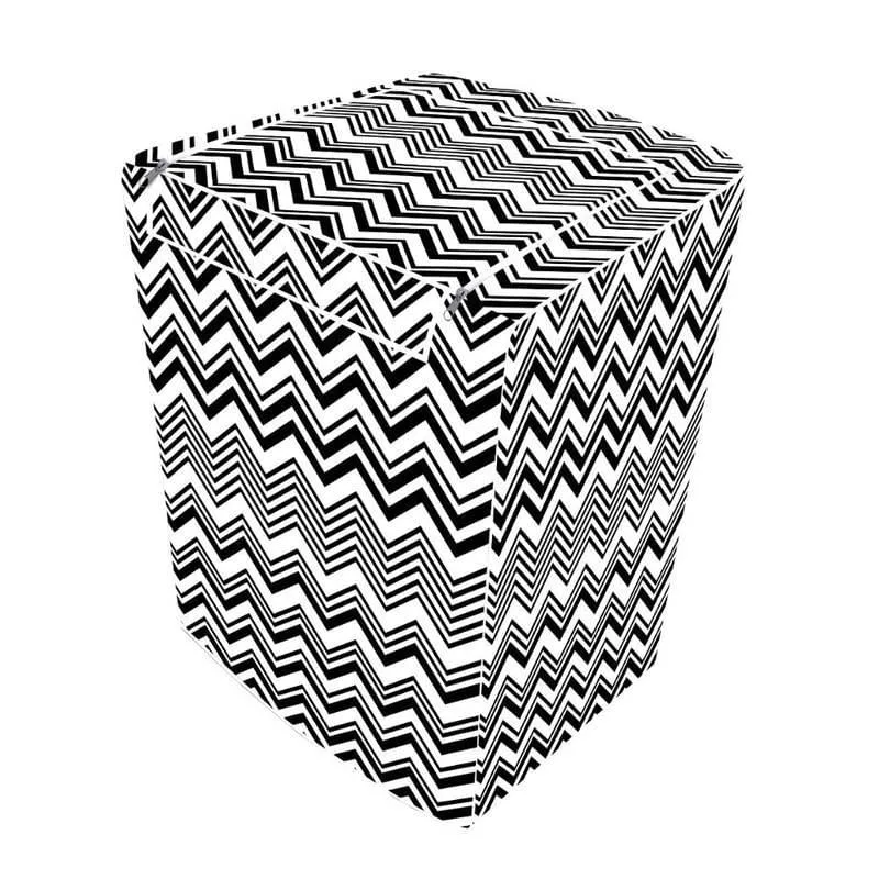 Capa de Máquina de Lavar M Zig Zag com Zíper Forrada - Vida Pratika