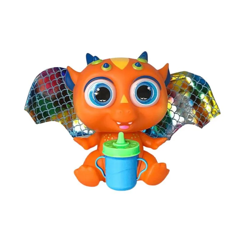 Bebê Dragão Flying Baby Com Asas Laranja Conto de Fadas - Anjo Brinquedos