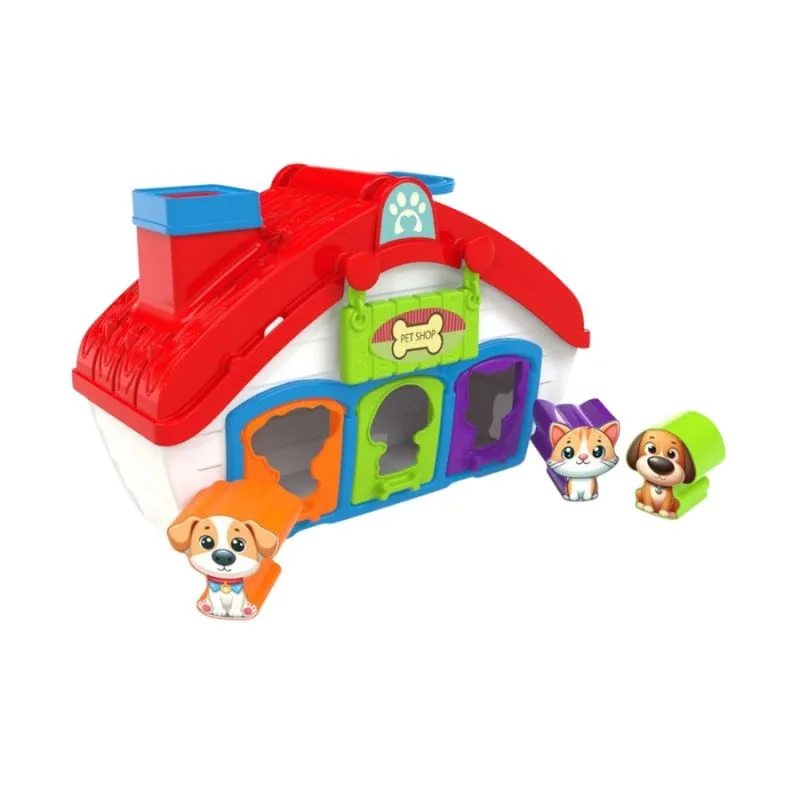 Casinha de Cachorro Brinquedo Infantil Didático Sensorial - JXP