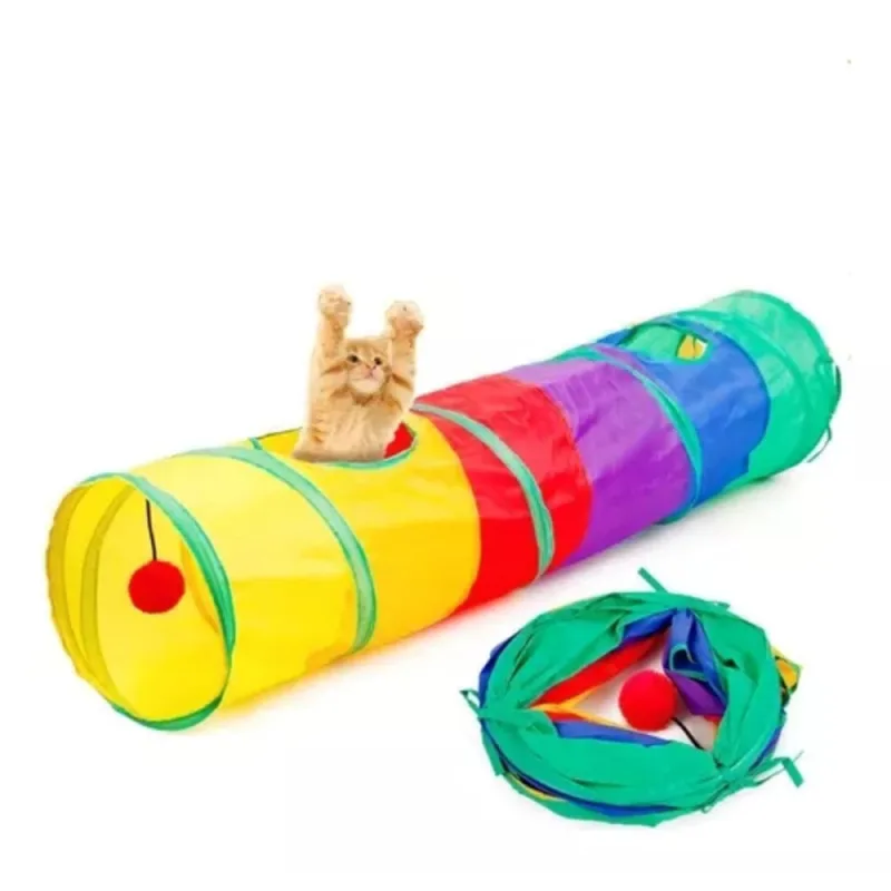 Túnel Reto para Gato Labirinto Interativo Brinquedo Pet - Napi