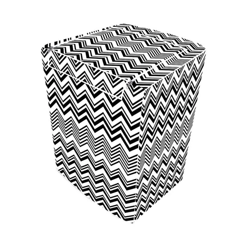 Capa de Máquina de Lavar P Zig Zag com Zíper Forrada - Vida Pratika