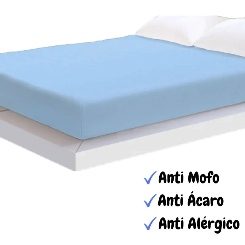 Kit 10 Capa Azul Protetor para Colchão de Solteiro 88x138x30 - Vida Pratika