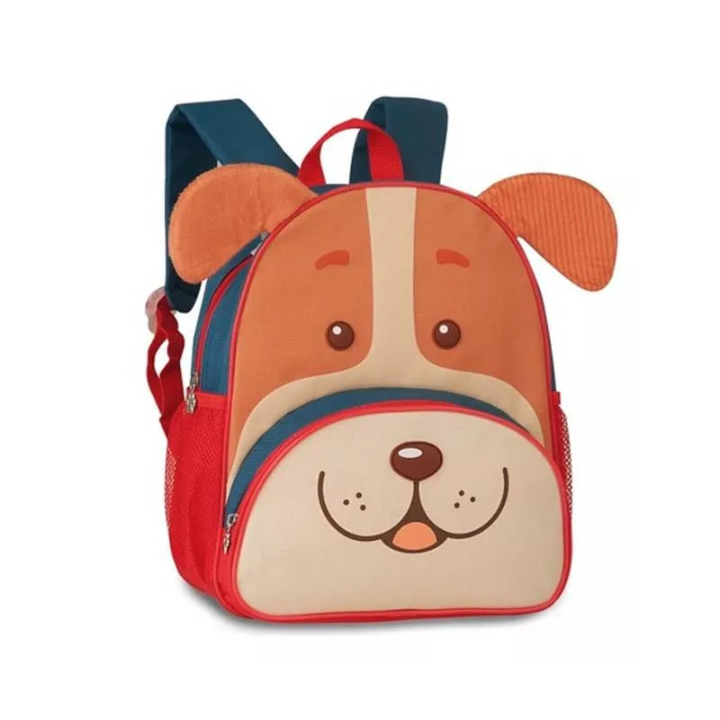 Mochila Infantil Reforçada com Alças Cachorro Bege 17 Litros - Clio Pets
