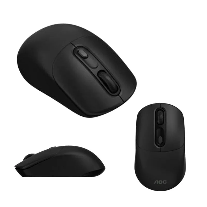 Mouse Óptico AOC Sem Fio 1200 DPI Preto Wireless MS210 - AOC