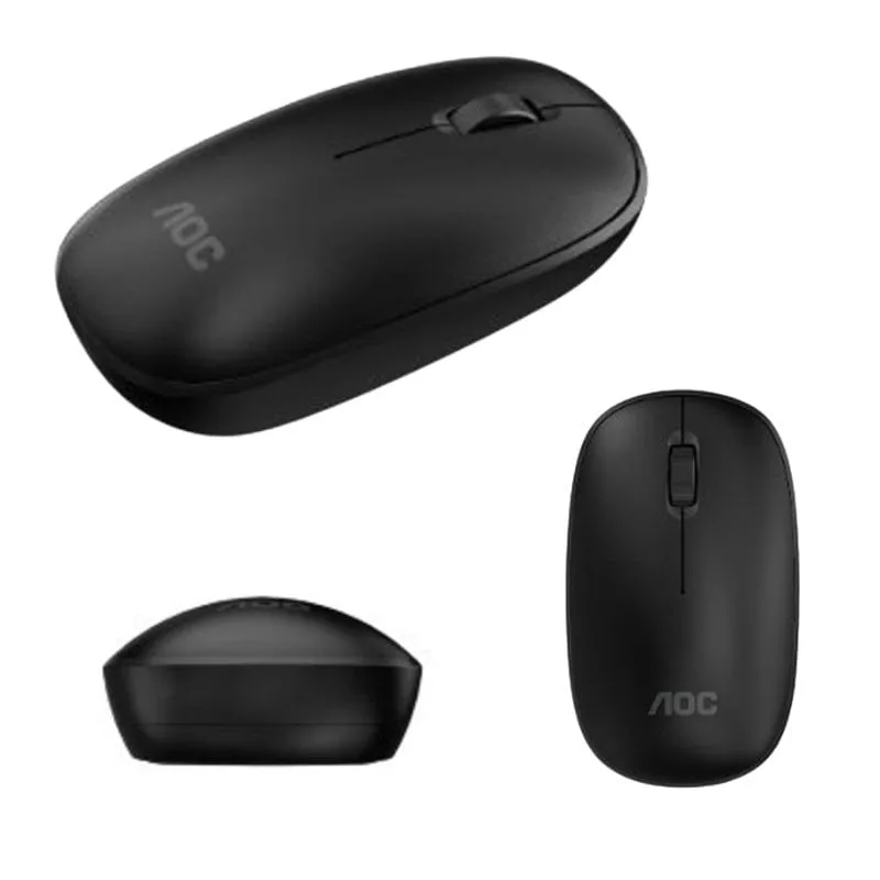 Mouse Óptico AOC Sem Fio 1200 DPI Preto Wireless MS200 - AOC