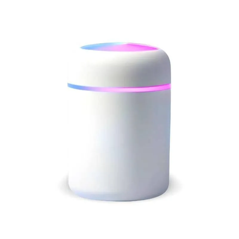 Umidificador Branco Aromatizador Usb 300ml Ultrassônico Led
