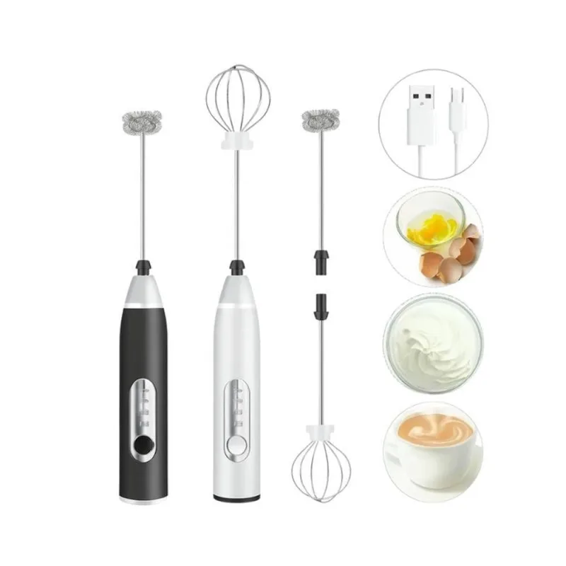 Mini Mixer Elétrico Recarregável de Mão Mini Mixer Elétrico Recarregável Multiuso para Bebidas e Ovo - OUTRAS
