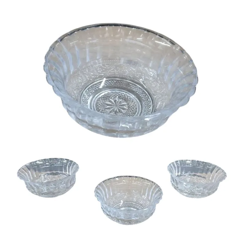 Conjunto 3 Bowl de Vidro Pote para Petiscos Patês Sobremesas - WELLMIX