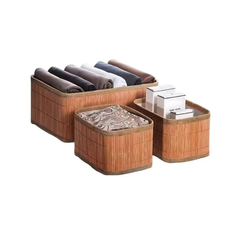 Kit com 03 Cesto Organizador em Bambu 1 Grande + 2 Médios - TOP RIO