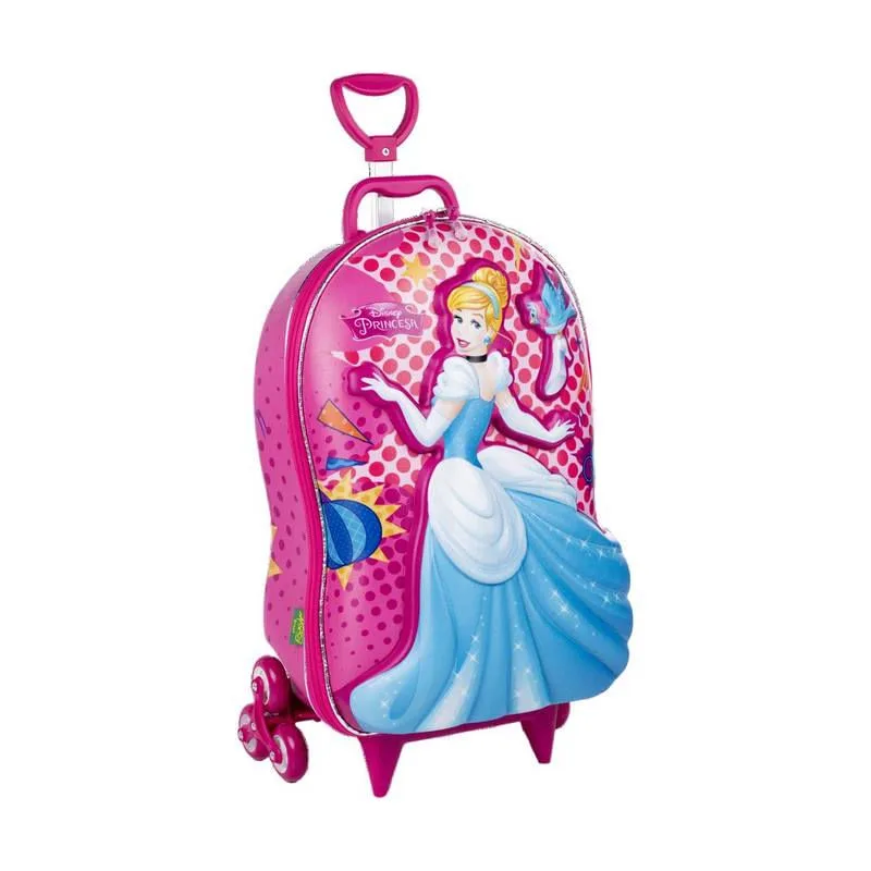 Mala de Viagem Infantil Com Rodinha Princesa Cinderela 3D - MAX TOY