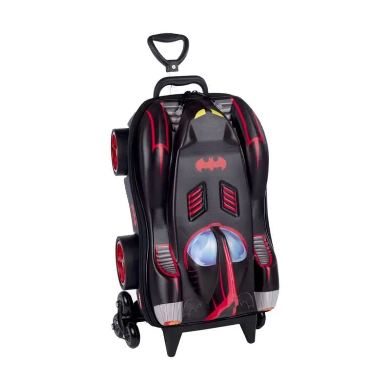 Mala de Viagem Infantil Com Rodinha Batmóvel Batman 3D - MAX TOY