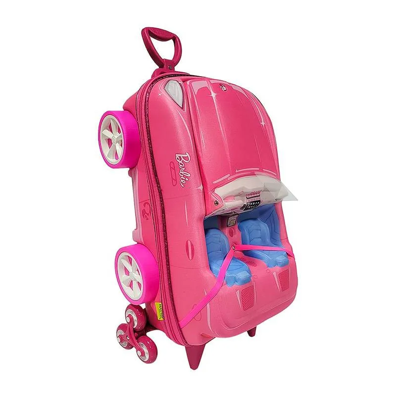 Mala de Viagem Infantil Com Rodinha Barbie Conversível 3D - MAX TOY