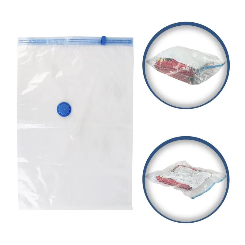 Kit 10 Saco Organizador a Vácuo Transparente M 60cmx80cm - CLEAN TECH