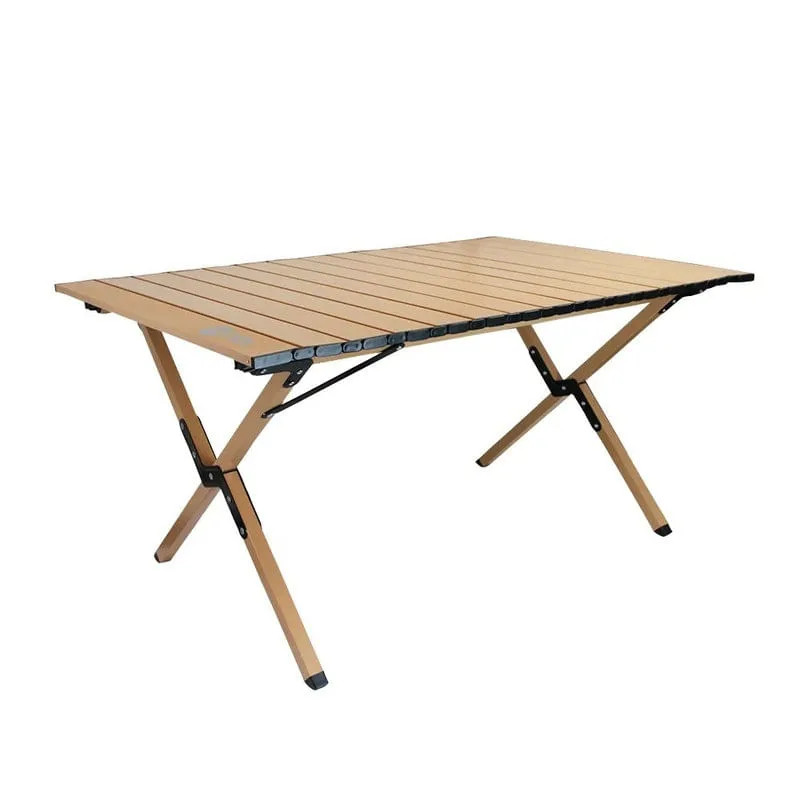 Mesa Dobrável Bege 90cm Camping Piquenique Sítio Casa Campo - NAUTIKA