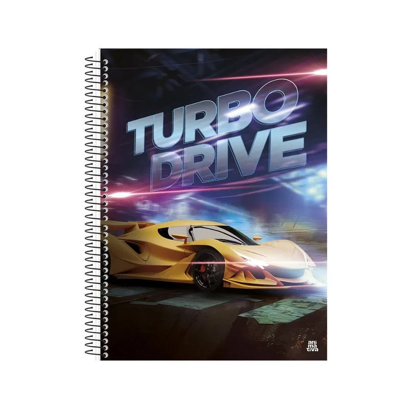 Caderno Universitário Capa Dura 01 Matéria 80 Folhas Drive - Animativa