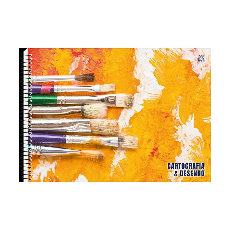 Caderno de Cartografia e Desenho Arte e Pintura 60 Folhas - Animativa
