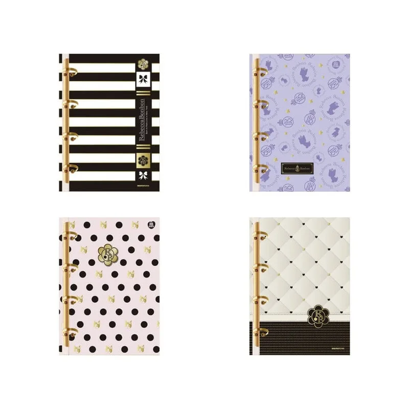 Caderno Capa Dura com Argolas Douradas 160 Folhas Estampadas - Animativa