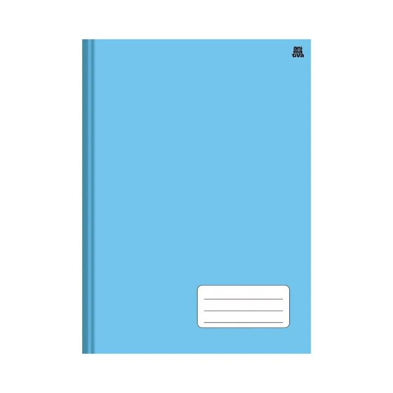Caderno Universitário Azul Capa Dura 1 Matéria 96 Folhas - Animativa