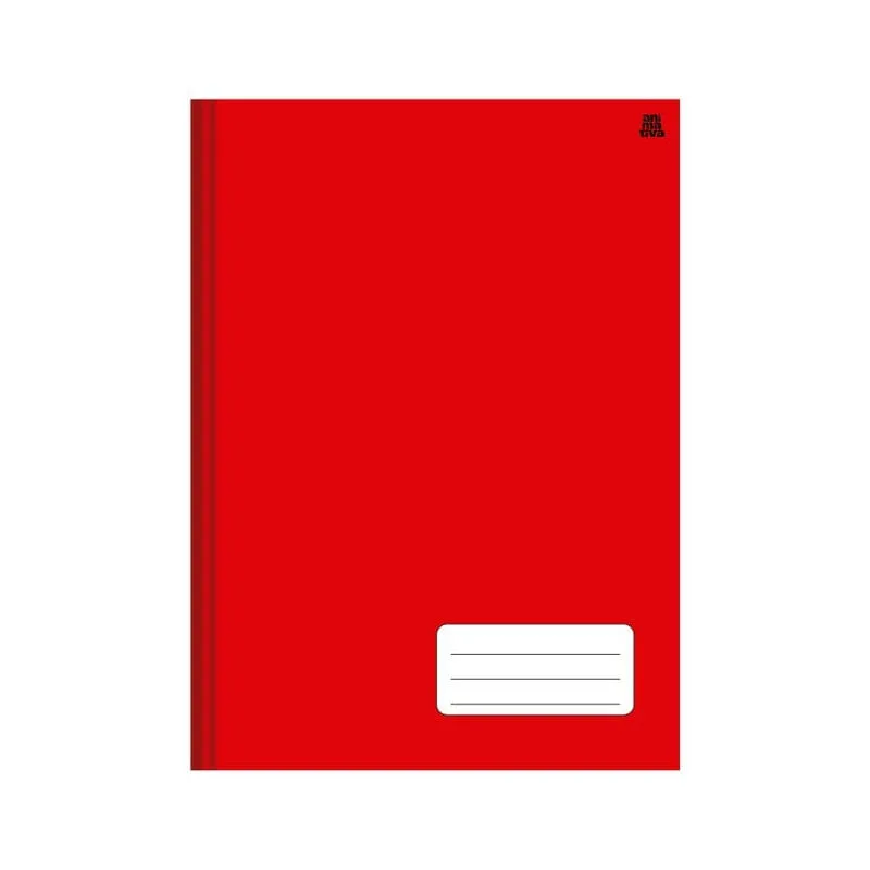 Caderno Pequeno Vermelho Capa Dura Costurada 96 Folhas - Animativa