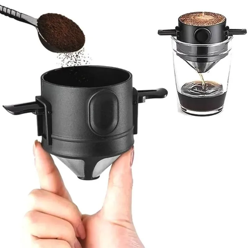Kit Com 3 Filtro De Café Dobrável Mini Coador Dispensa Papel