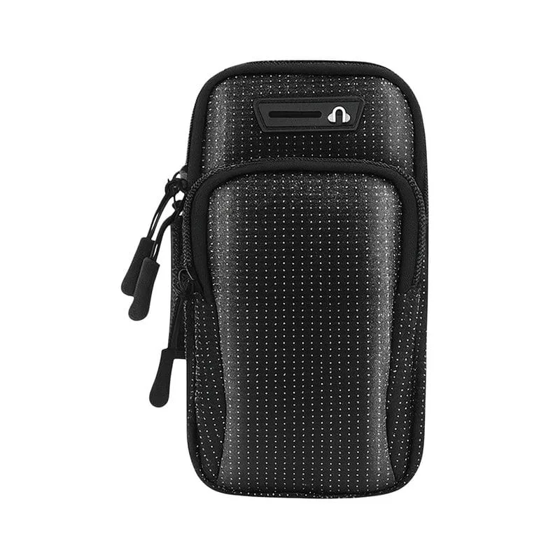 Kit 02 Bolsas de Braço Preta Esportiva Saída Fone de Ouvido - B2