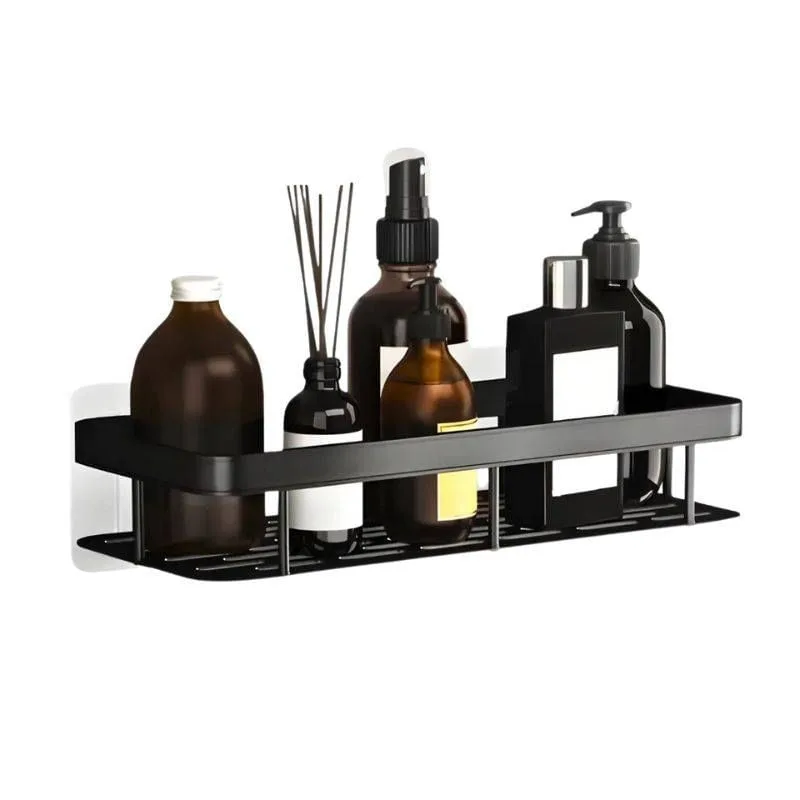 Kit 2 Prateleira Preta Organizadora para Banheiro ou Cozinha - OPAPRO