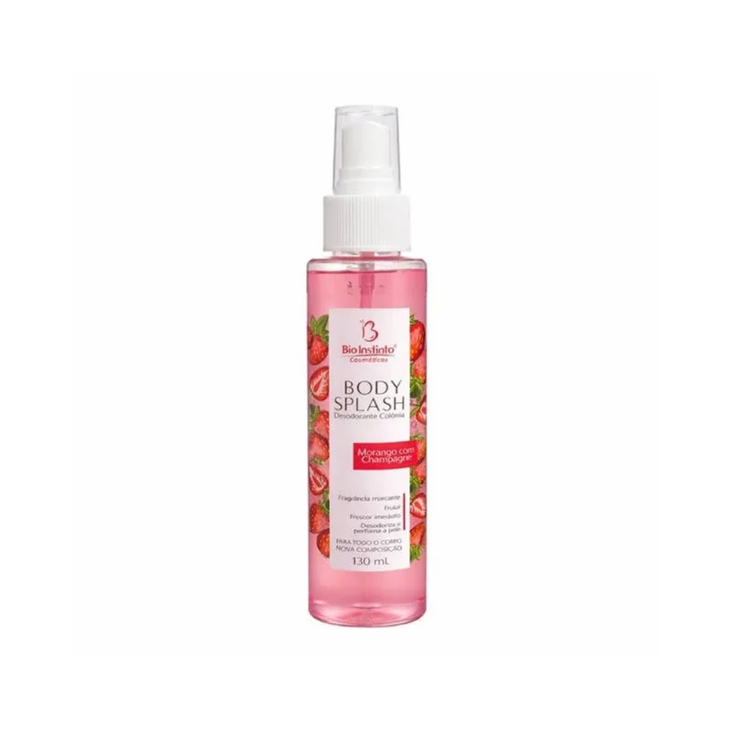 Body Splash Corporal Colônia Aroma Morango / Champagne 130ml