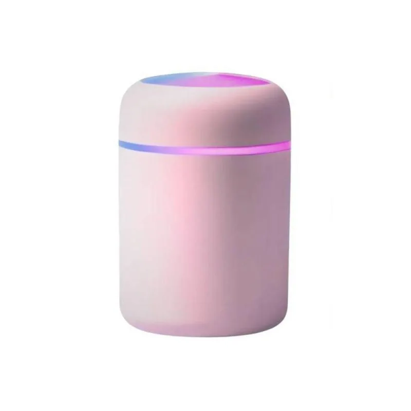 Kit 02 Umidificador de Ar Rosa Aromatizador Ultrassônico 300ML Usb Led Rgb - OUTRAS