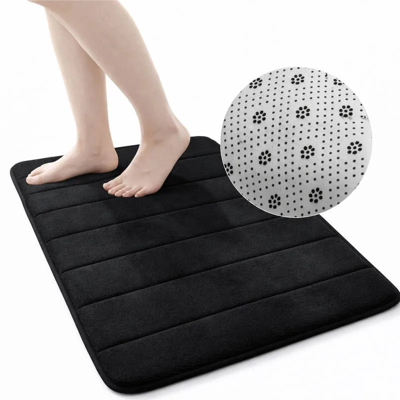 Tapete Banheiro Soft Preto Antiderrapante Absorvente 40x60cm - B2