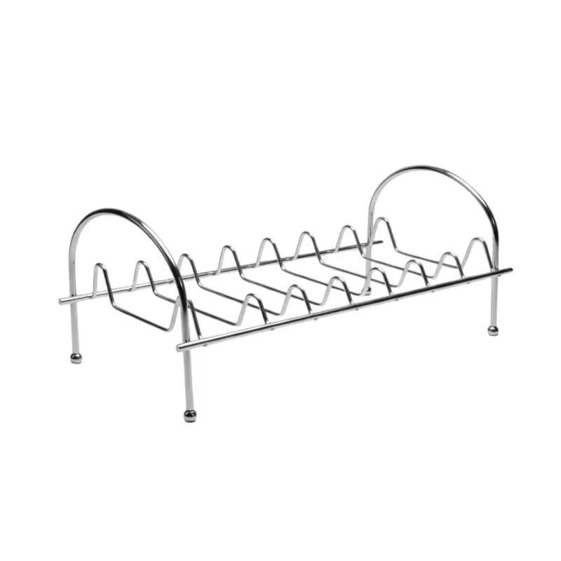 Escorredor de Pratos 34cm Aço Cromado Capacidade 08 Pratos - THIKA