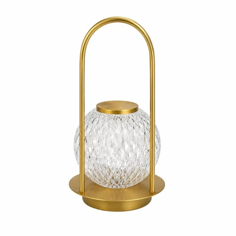 Luminária de Led com Cúpula Texturizada Recarregável Touch