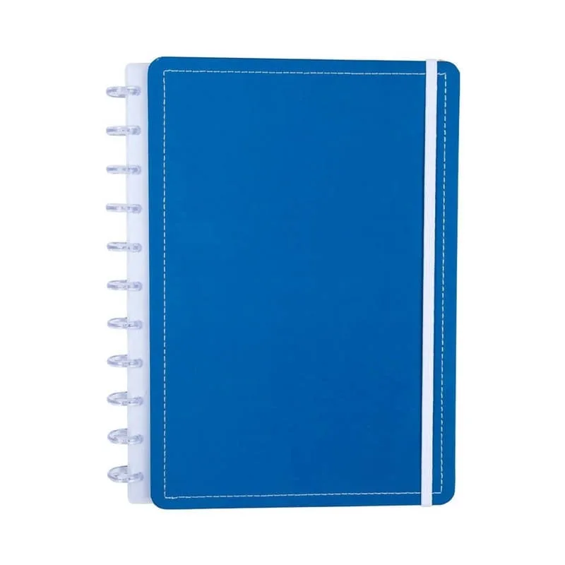 Caderno Blue 80 Folhas Reposicionáveis Capa Dura M - Disko