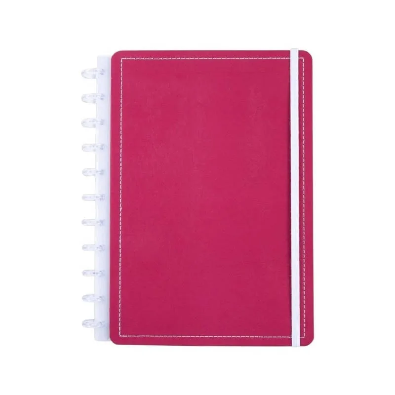 Caderno Rose Wine 80 Folhas Reposicionáveis Capa Dura M - Disko