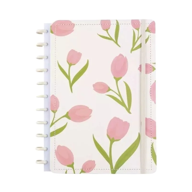 Caderno Tulipa 80 Folhas Reposicionáveis Capa Dura M - Disko