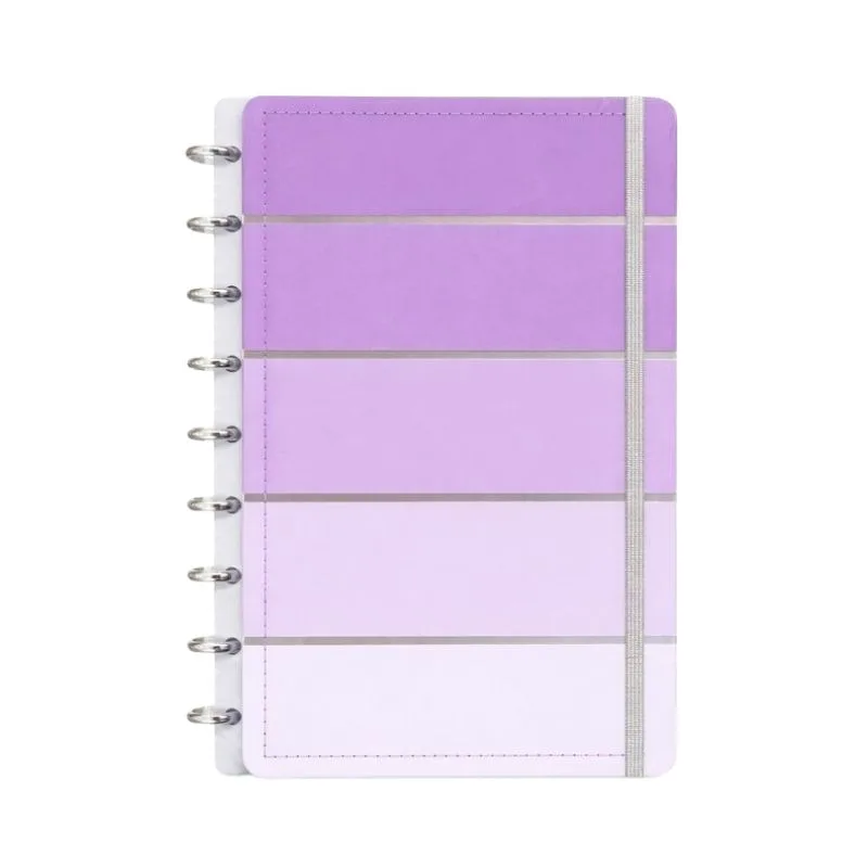 Caderno Listral Lilás 80 Folhas Reposicionáveis Capa Dura M - Disko